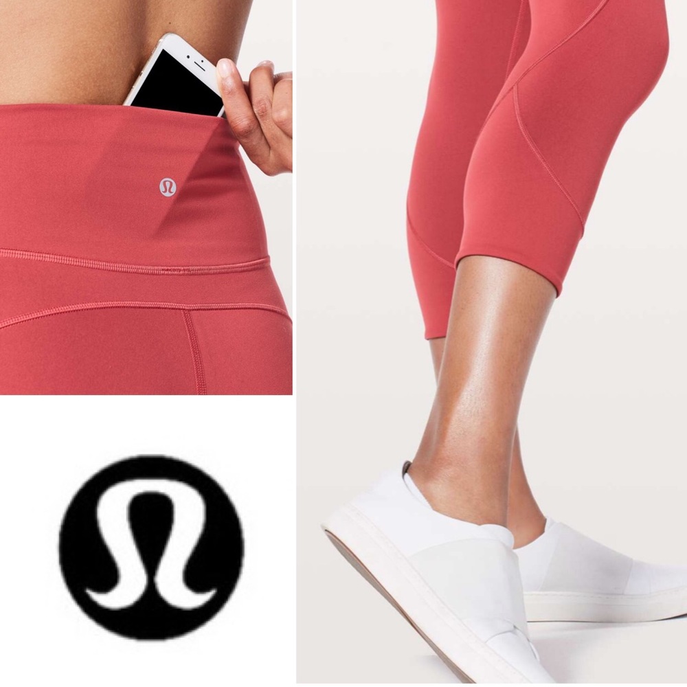 🦊Lululemon In Movement Crop *Everlux 19" - Picture 2 of 8